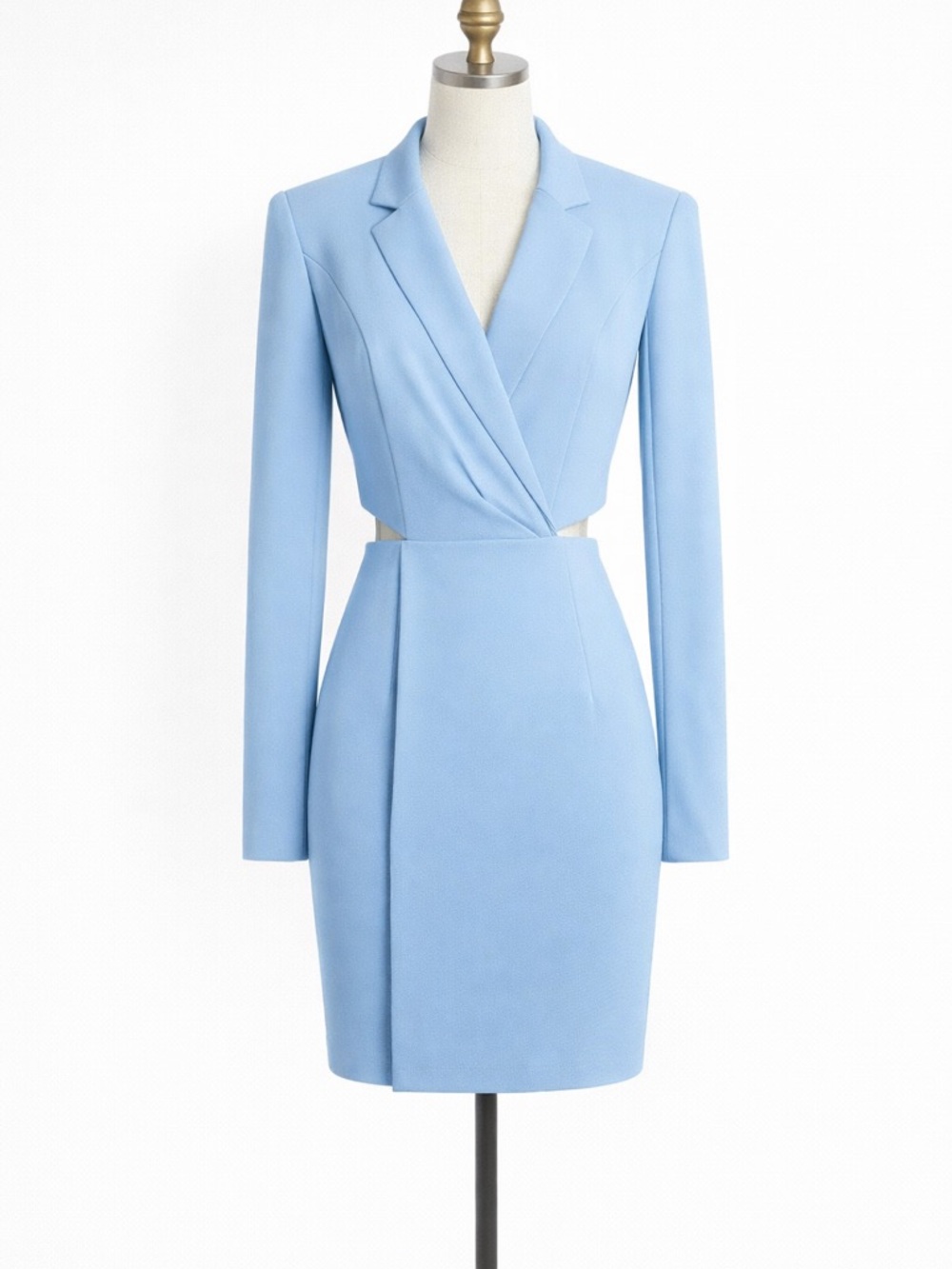 Tailored Light Blue Blazer Dress